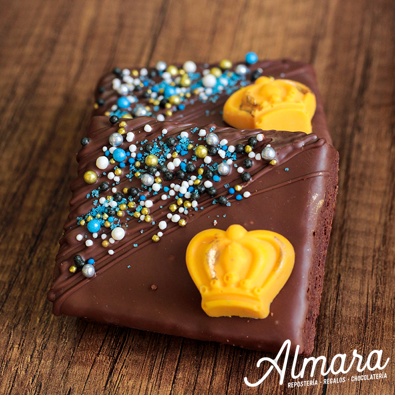 Brownie Corona Masculina Almara Reposteria Regalos Chocolateria