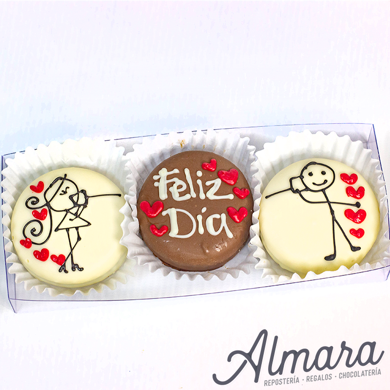 Alfajores Feliz Día Almara :: Reposteria - Regalos - Chocolateria |  Chocolates Pleasure | Cupcakes en Laureles