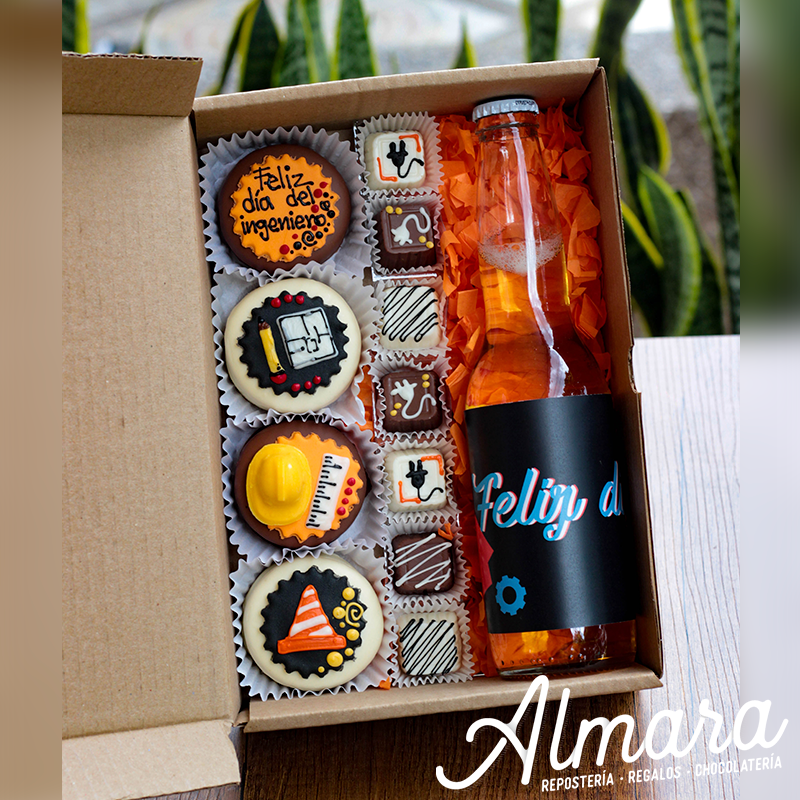 Caja Cerveza Y Chocolates Surtidos Almara Reposteria Regalos Chocolateria Chocolates Pleasure Cupcakes En Laureles