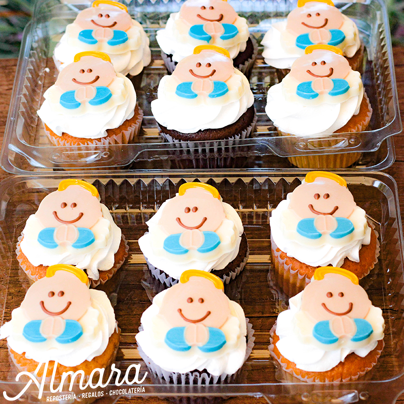 Cupcakes Angel Bautizo Almara Reposteria Regalos